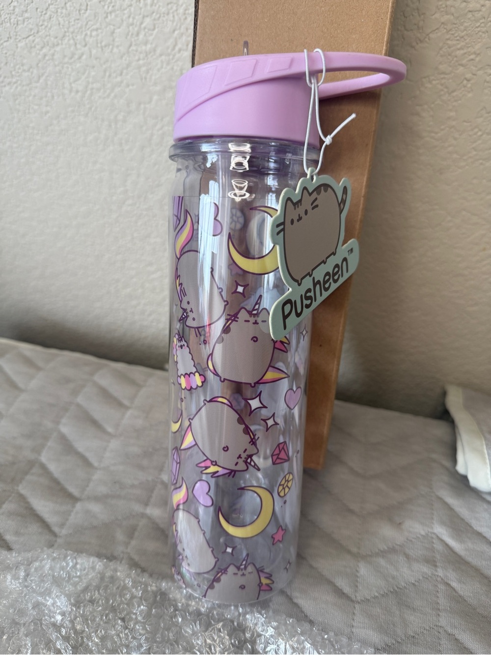 Pusheen Unicorn Water Bottle Sipper New Pusheenicorn Diamond Design